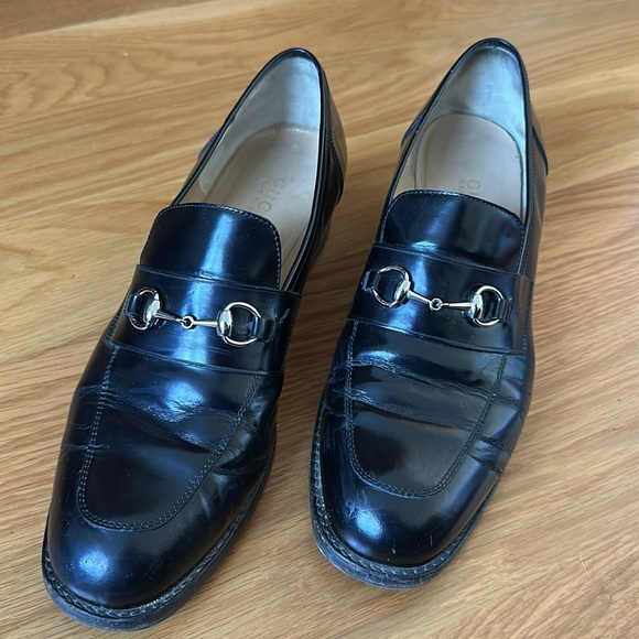 Gucci Vintage Black Patent Leather Horsebit Loafers - Picture 3 of 8